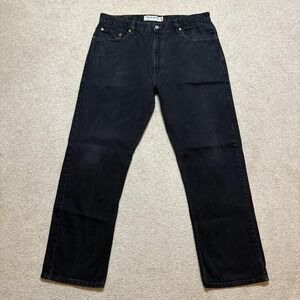 Vtg Levis 505 Jeans Mens 38x31 Black Regular Fit Straight Leg Denim Pants Casual